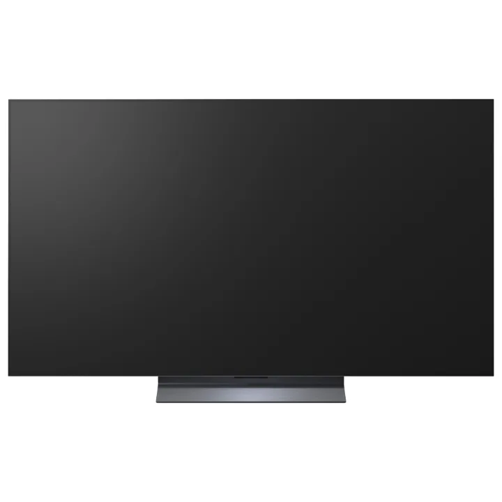LG OLED evo 55C51LA, televizor OLED de 139 cm pe suport central, văzut din față