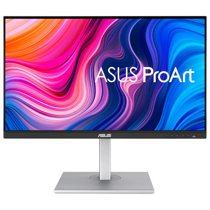 Monitor ASUS ProArt PA279CV de 27 inch, cu suport argintiu, văzut din față