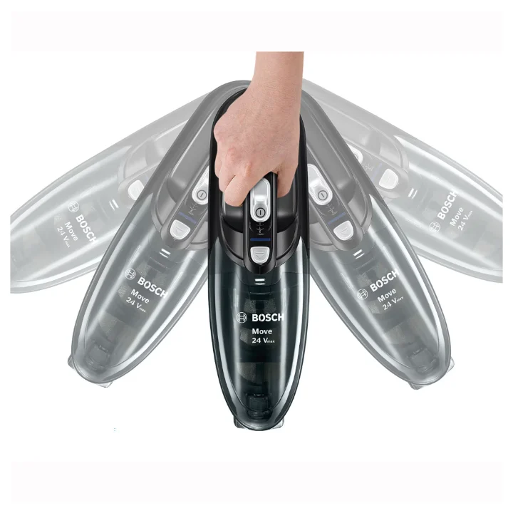 Aspiratorul de mână Bosch BHN24L negru, ținut în mână