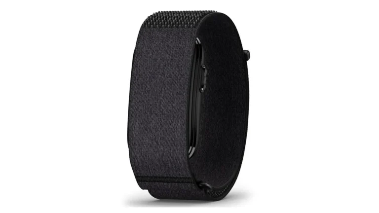 Brățara Garmin CIRQA fără ecran, cu cureaua neagră din material textil