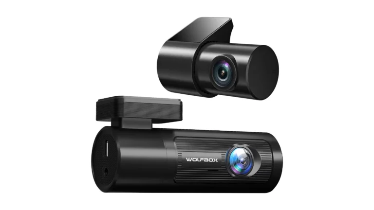 Set cameră auto Wolfbox i05 cu cameră de lunetă