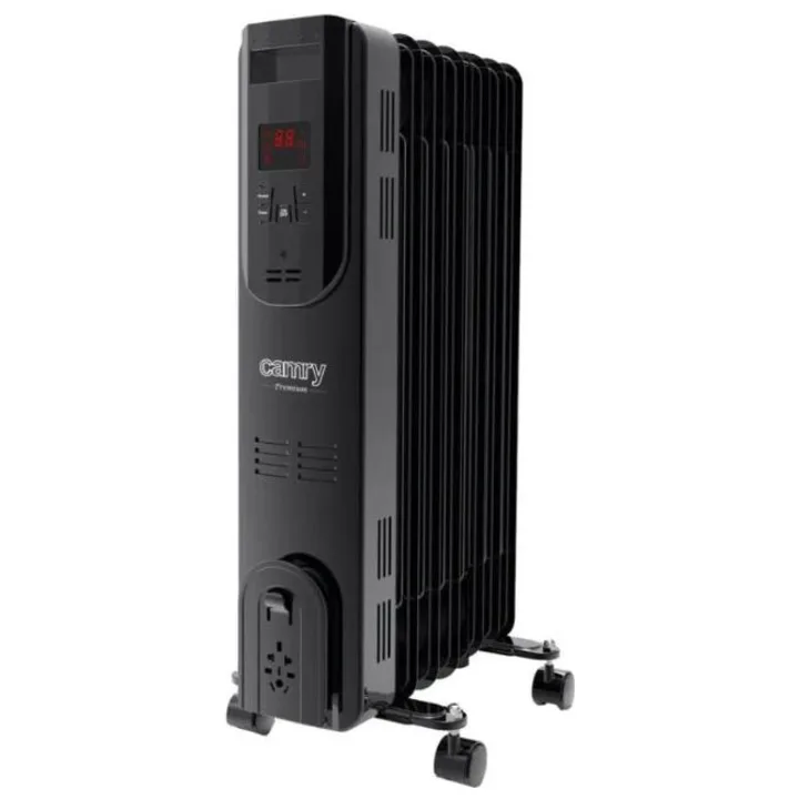 Calorifer electric cu ulei Camry CR7812, negru, cu 7 elementi, afișaj LED și roți