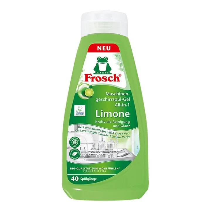 Flaconul de gel Frosch All-in-1 pentru mașina de spălat vase, 650 ml