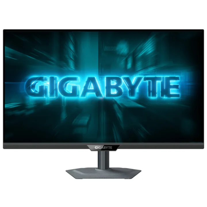 Monitor Gigabyte G27UP de 27 inch, negru, cu panou IPS 4K, văzut din față