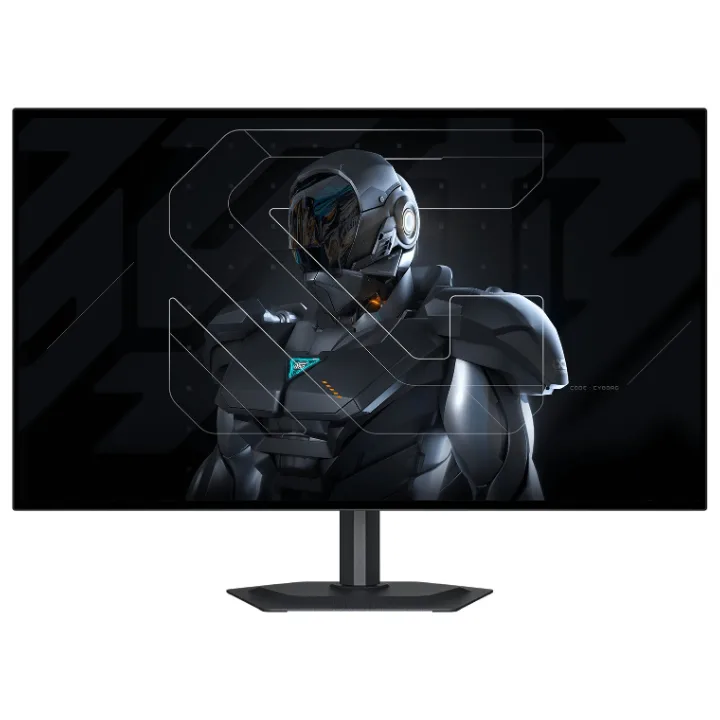 Monitor Gigabyte MO27Q28G de 27 inch, cu panou WOLED, văzut din față