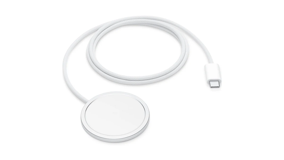 Încărcător wireless Apple MagSafe Charger de 1 m, alb, cu cablu USB-C