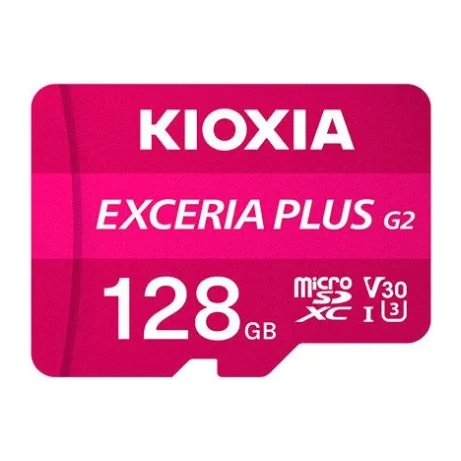 Cardul microSD Kioxia Exceria Plus de 128 GB, roz