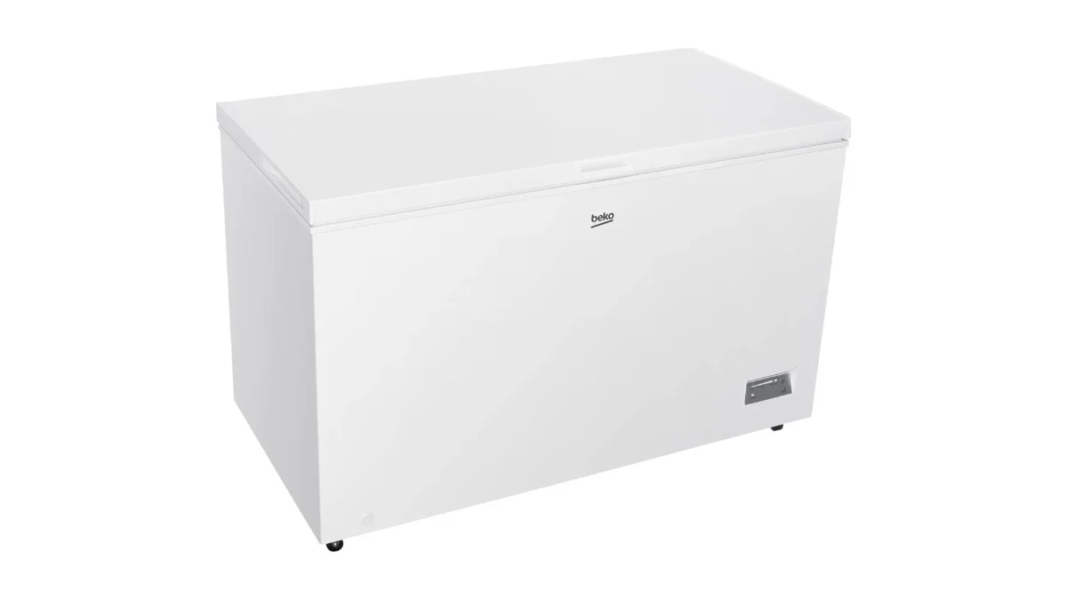 Ladă frigorifică Beko CF380EIWN, de 371 l, albă