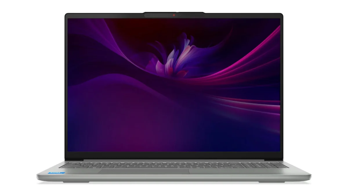 Laptop Lenovo IdeaPad Slim 5 16IMH10 gri, deschis, văzut din față