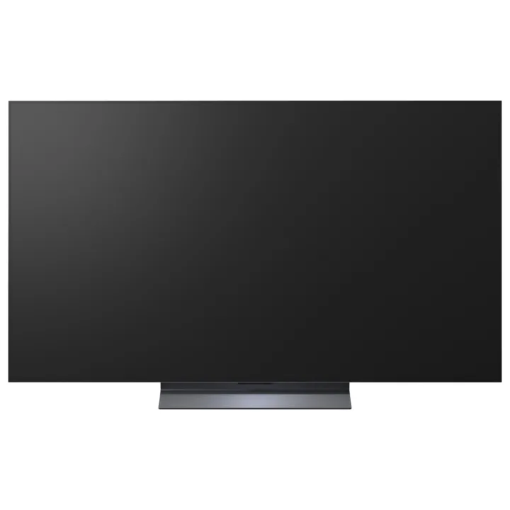 LG OLED evo 55C52LA, televizor OLED de 139 cm pe suport central, văzut din față