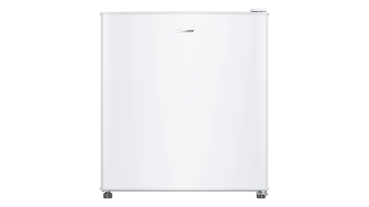 Minibar Candy CHASD4351EWC alb, cu o ușă, văzut din față