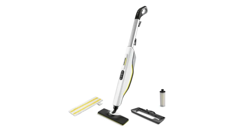 Mopul cu abur Kärcher SC 3 Upright EasyFix, cu laveta, glisorul pentru covor și cartușul de decalcifiere