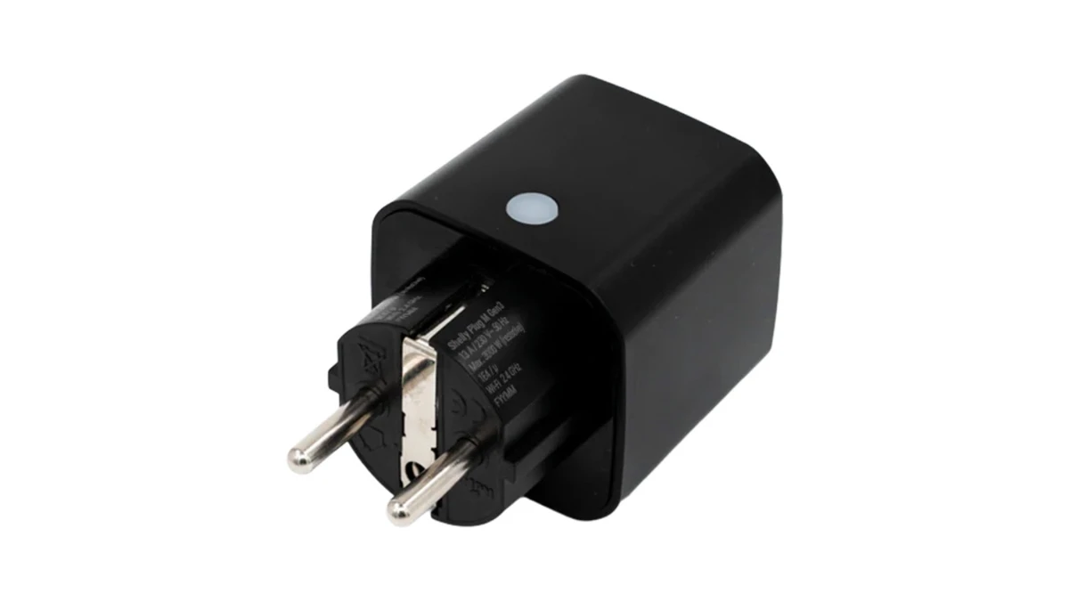 Priză smart Shelly Plug PM Gen3, neagră
