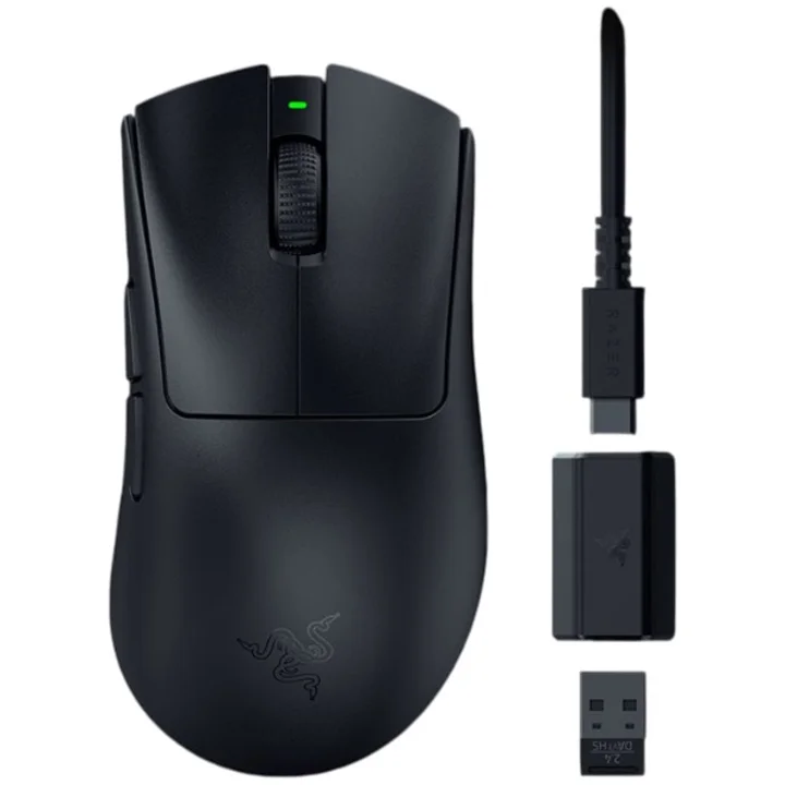 Mouse gaming wireless Razer DeathAdder V3 HyperSpeed negru, cu dongle USB