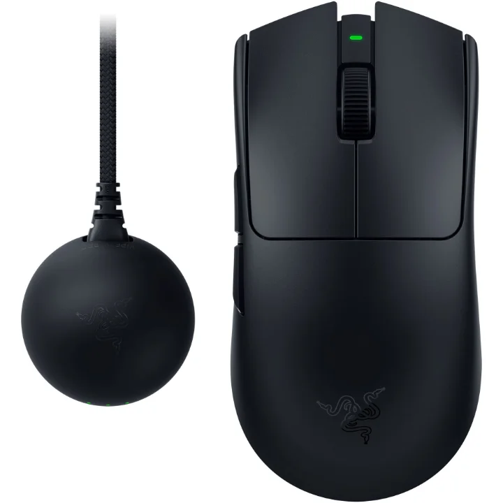 Mouse gaming wireless Razer Viper V4 Pro negru, văzut de sus