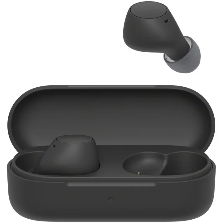 Căști true wireless Sony WF-C510 negre, cu carcasa de încărcare