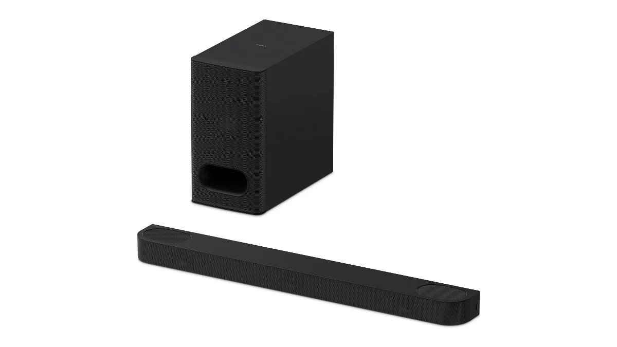 Soundbar Sony BRAVIA Theatre Bar 6 cu subwooferul wireless, pe fundal alb