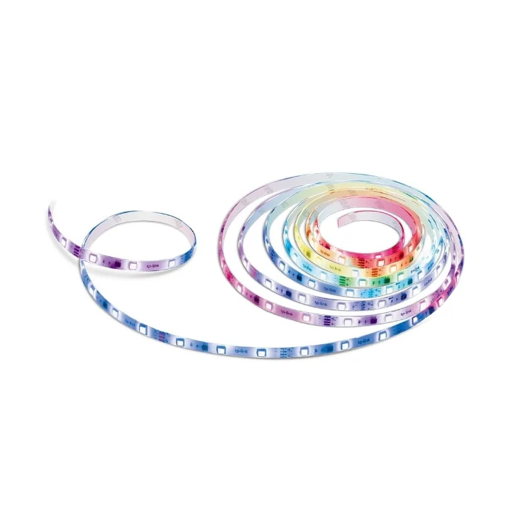 Banda LED TP-Link Tapo L920-5, rulată, aprinsă în mai multe culori