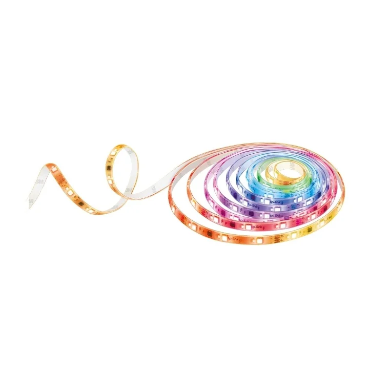 Banda LED TP-Link Tapo L930-5, rulată, aprinsă în mai multe culori