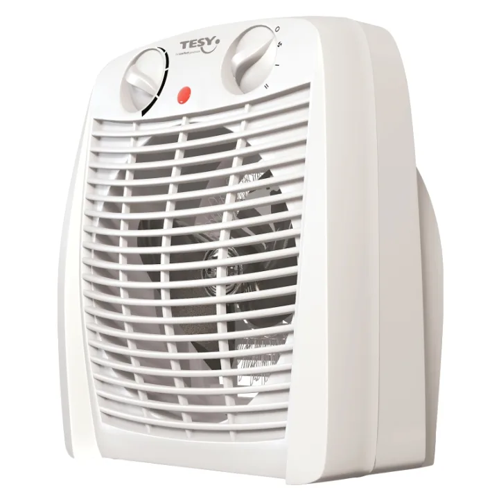 Aerotermă compactă TESY HL-213 V, albă, cu grilaj frontal și butoane rotative