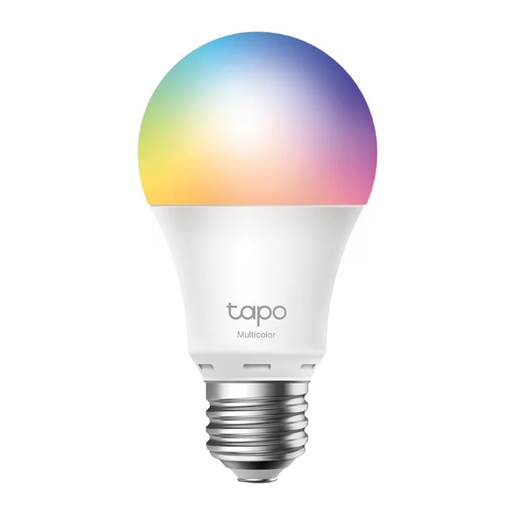Becul smart TP-Link Tapo L530E cu soclu E27, aprins în mai multe culori