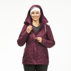 geaca-iarna-impermeabila-calduroasa-drumetie-pe-zapada-sh100-x-warm-10c-bordo-dama (1) Quechua SH100 X Warm