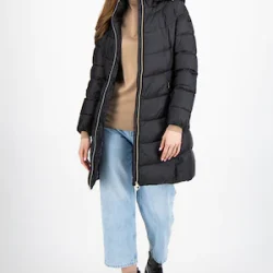 Geaca Geox Adrya neagră cu umplutură de puf